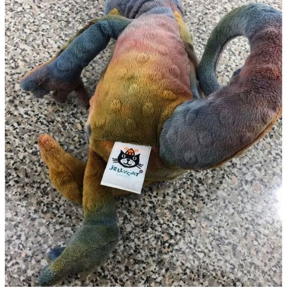 NEW WITH TAGS Jellycat Colin Chameleon Tye Dye Plush 12" Iguana Stuffed Animal C - Picture 3 of 5
